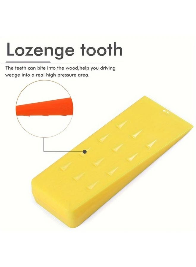5.5 Inch Orange Plastic Logging Wedge For Tree Cutting And Wood Splitting - Image 4