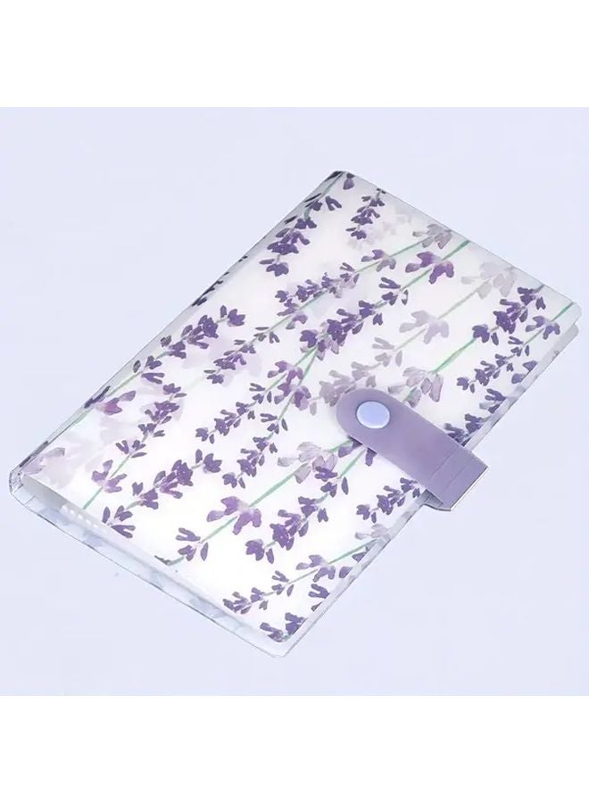 ألبوم صور زهور 120 جيب حامل بطاقات بولارويد صندوق تخزين متين للعمل والمدرسة - Image 4