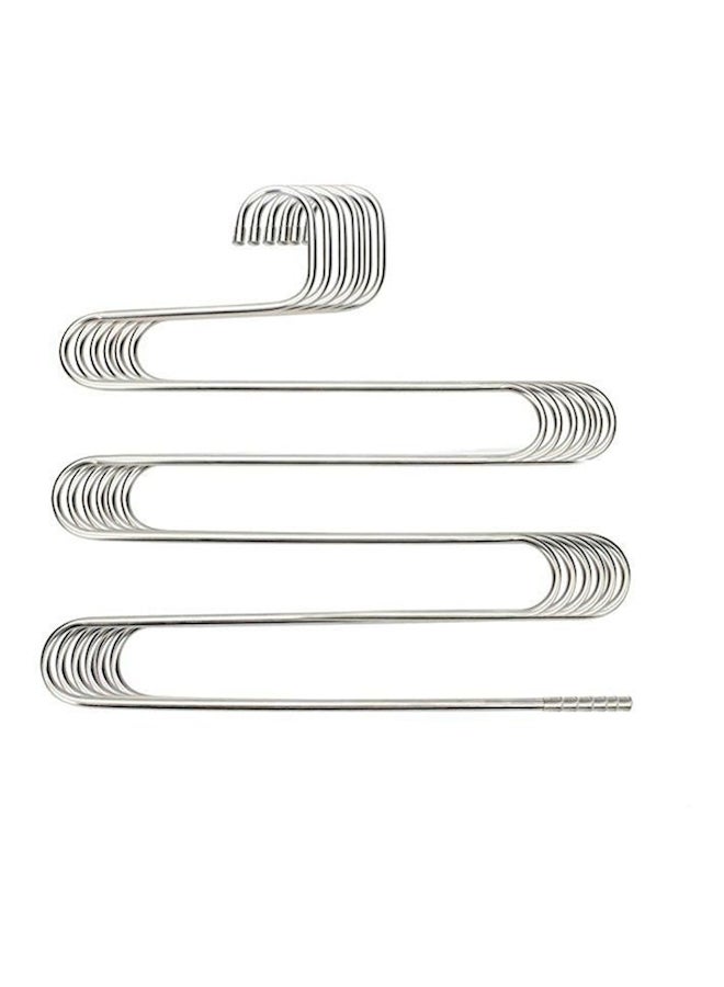 5 Piece Pants Rack Trousers Silver - Image 1