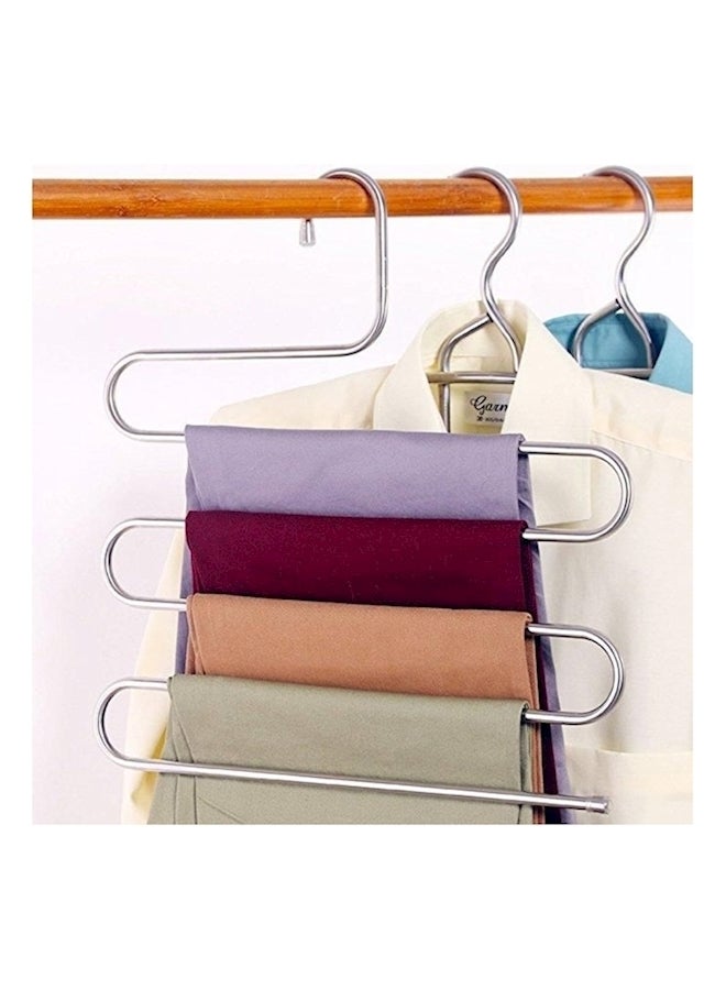 5 Piece Pants Rack Trousers Silver - Image 4