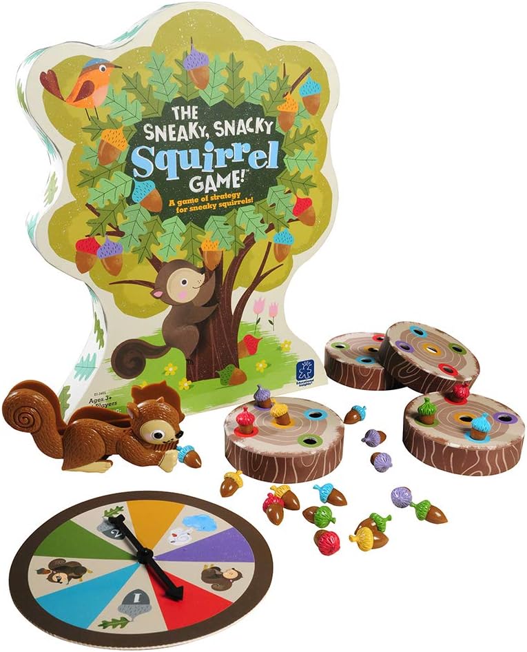 إديوكيشنال إنسايتس Educational Insights 3425 The Sneaky, Snacky Squirrel Game! وكتاب اللوح المصور بشكل جميل - Image 1