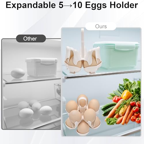 Asltw Dolphin Egg Holder Rack, 5 Egg Boiling Tray with Flip Top 10 Egg Storage, Heat Resistant Handle, Multi Purpose Egg Poacher for Cooking, Fridge Organizing & Serving (White) - Image 3