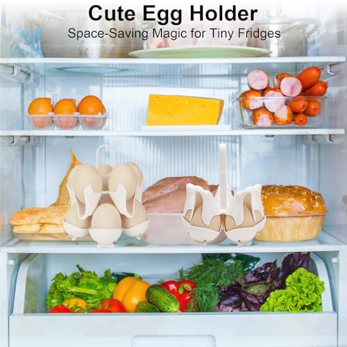 Asltw Dolphin Egg Holder Rack, 5 Egg Boiling Tray with Flip Top 10 Egg Storage, Heat Resistant Handle, Multi Purpose Egg Poacher for Cooking, Fridge Organizing & Serving (White) - Image 4