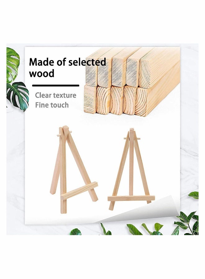 Mini Wooden Easel Desktop Small Easel Wooden Photo Frame Tripod Digital Oil Painting Display Mini Easel Advertising Display Stand 10 Pieces  - Image 3
