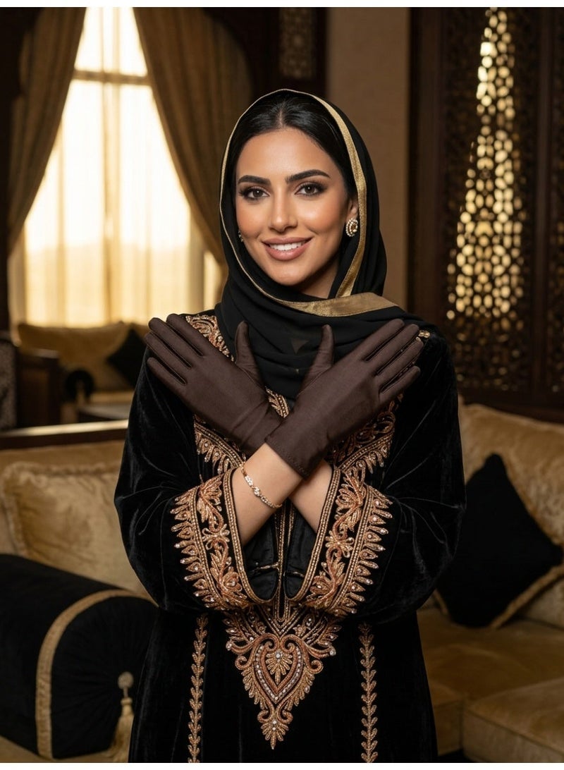 كارتوجيفز قفازات نسائية رقيقة من الليكرا والسباندكس المرن للفعاليات والرقص والعروض والقيادة - Image 5