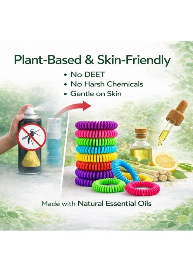 10 Pack Mosquito Repellent Bracelet, Non Toxic DEET Free Bug, Insect Repellent Bands, Waterproof Mosquito Bands, Bracelets, Travel Holiday Essentials for Kids Adults - Image 3