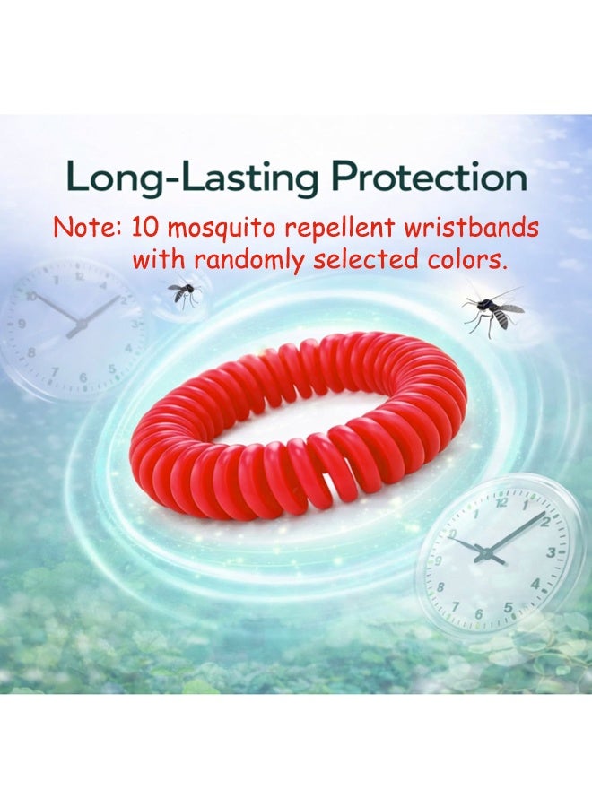 10 Pack Mosquito Repellent Bracelet, Non Toxic DEET Free Bug, Insect Repellent Bands, Waterproof Mosquito Bands, Bracelets, Travel Holiday Essentials for Kids Adults - Image 2