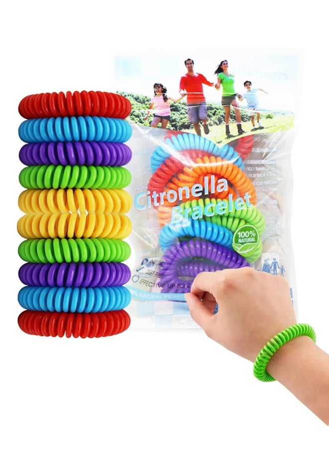 10 Pack Mosquito Repellent Bracelet, Non Toxic DEET Free Bug, Insect Repellent Bands, Waterproof Mosquito Bands, Bracelets, Travel Holiday Essentials for Kids Adults - Image 1