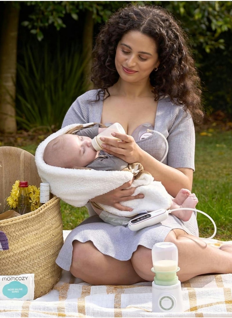 Momcozy - سخان زجاجات محمول للسفر، سخان زجاجات سفر مزدوج مانع للتسرب مع تسخين سريع، مادة آمنة لتدفئة زجاجات الأطفال للدكتور براون، فيليبس أفينت، ميدالا، تومي تيبي، كوموتومو - Image 1
