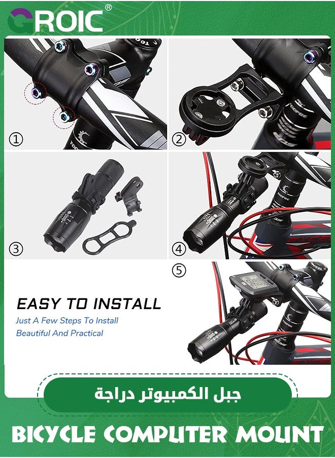 GROIC - Bike Mount Hidden Bicycle Seatpost Mount, Extended Out-Front Mount Kit, Bicycle Handlebar Mount Computer GPS Holder Bike Code Table Holder for Sports Action Camera Front Mount Tail Light Bracket - Image 1