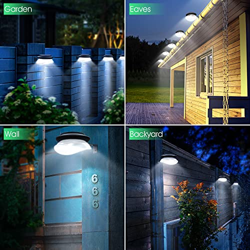 DBF Outdoor Solar Gutter Lights - Solar Fence Lights Outdoor Waterproof LED Deck Lighting Wall Mount Decorative Auto On/Off for Eaves Yard Garage Garden Deck Patio Railing (6 Pack) - Image 2