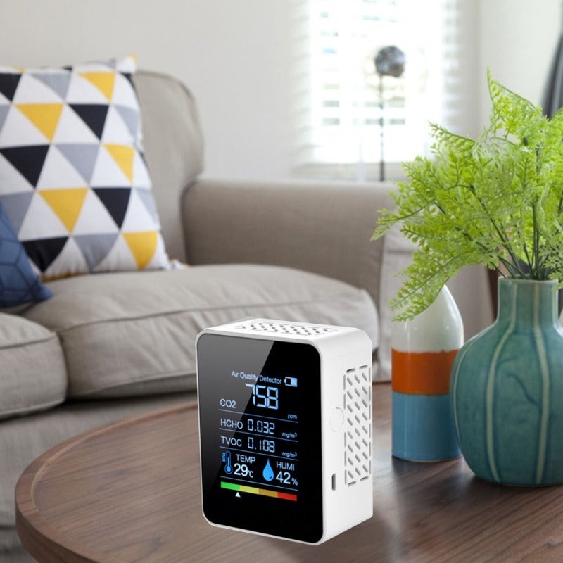 Carbon Dioxide Detector 5-In-1 High Accuracy Electrochemical Detection Module Air Quality Detector - Strong Anti-Interference Low Consumption CO2 Meter for Home Office Indoor Spaces - Image 4