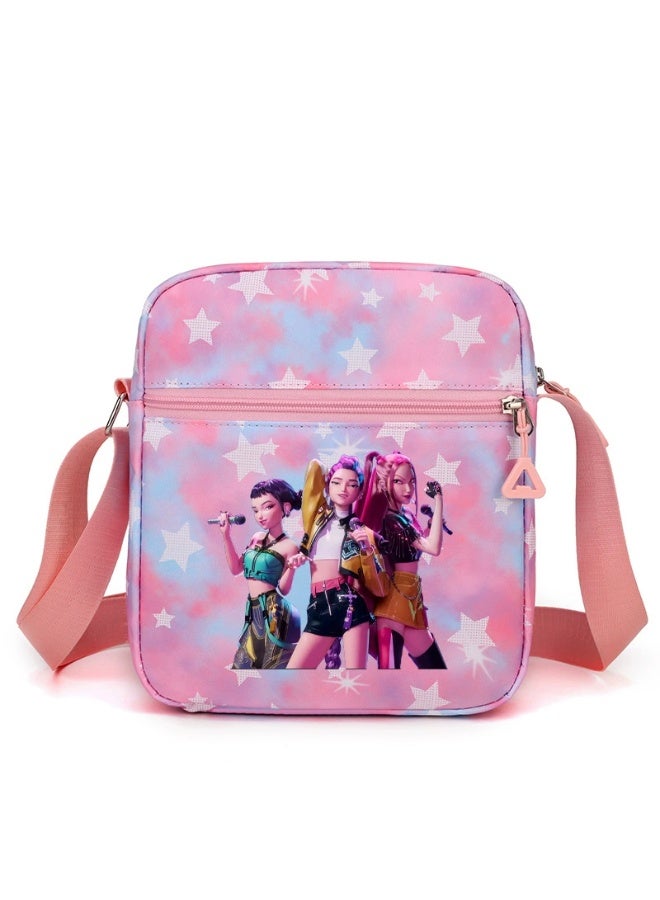 general K-pop Demon Girl Group Print Shoulder Bag for Women Crossbody Bag Schoolbag for Students Campus Bag