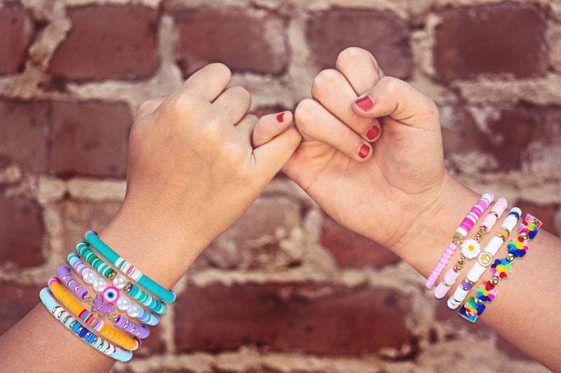 SIELEVIN 10 PCS Kids Friendship Bracelets for Teen Girls Women little Girl Jewelry Colorful Clay Bead Bracelet Set Beach Style Jewelry Gift - Image 5