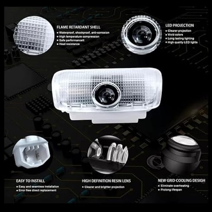 الكبريت ضوء شعار الباب لسيارة نيسان باترول Y62 2010 2011 2012 2013 2014 2015 2016 2017 2018 2019 2020 2021 2022 الملحقات 2 قطعة مصباح شبح ظل باب السيارة ضوء الترحيب - Image 3