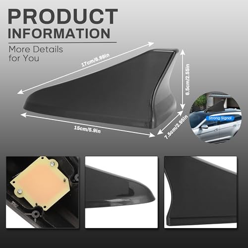 Fydun Car Shark Fin Antenna Cover Roof Aerial Base 96219 D5000EBQK for Optima 2014‑2020 for Sonata Genesis Sedan Coupe Replacement Part(Grey) - Image 3