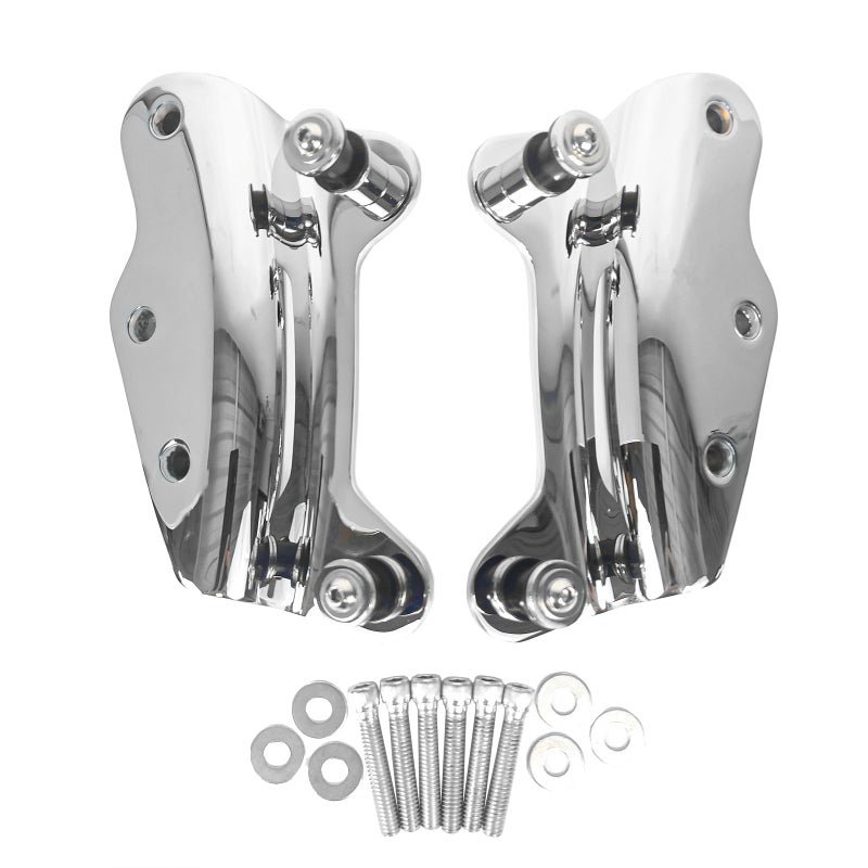 Chrome Detachable 4Point Docking Hardware Kits Compatible for Harley Davidson Touring 20092013 Road King Electra Glide Street Glide Back Rest FLHR FLHX FLHT FLTR