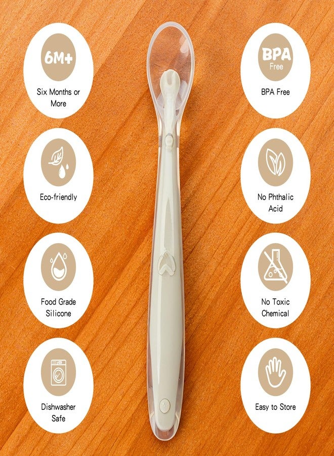 Imagination Junction Silicone Baby Spoons for Baby Led Weaning, Spoons with Storage Box，Feeding Spoons for First Stage Baby Dishwasher Safe (Green) - Image 4