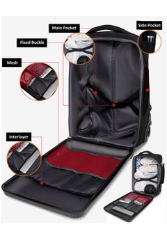 Generic 19-Inch Trolley Backpack Suitcase, Wheeled Carry-On Laptop Backpack, Lightweight Business Travel Luggage  - Image 5