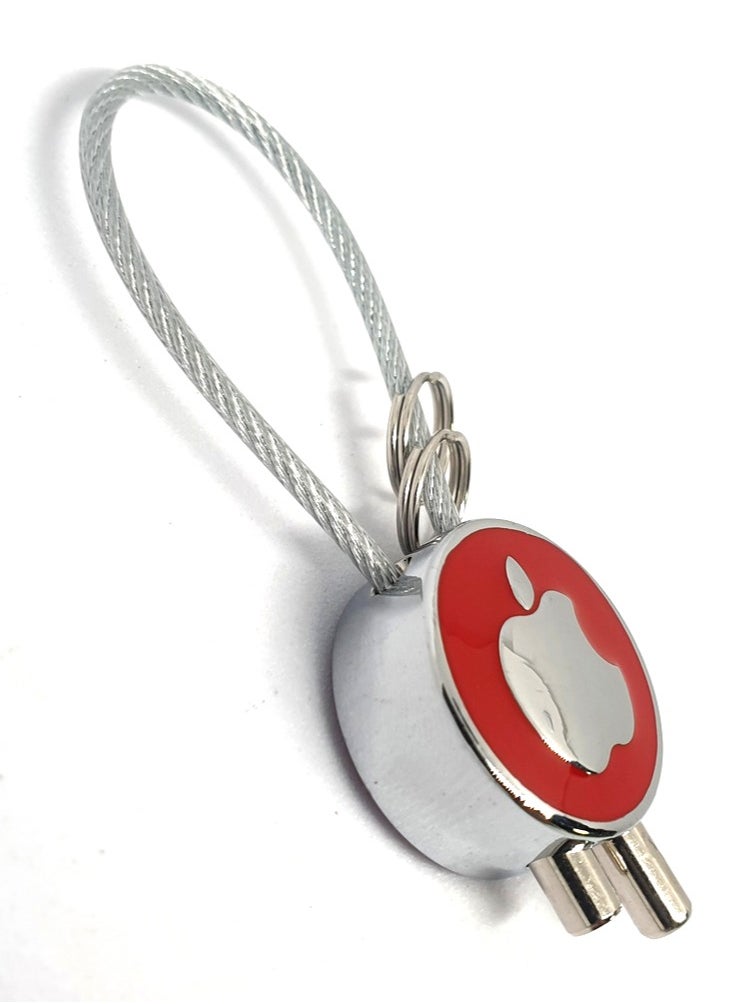 Service Zone Zinc Alloy Metal 3D Logo Keychain For Apple  - Image 2