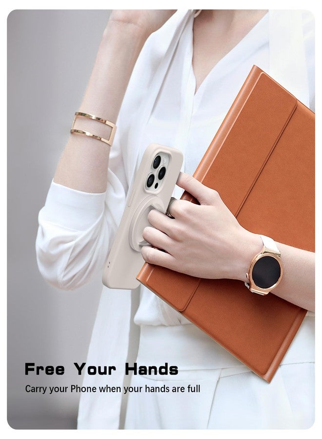 GONEZ قبضة هاتف مغناطيسية GONEZ متوافقة مع MagSafe، حلقة سيليكون قابلة للإزالة، حامل حلقة للهاتف خلف الهاتف لسلسلة iPhone 17/16/15/14/13/12، حجر - Image 5