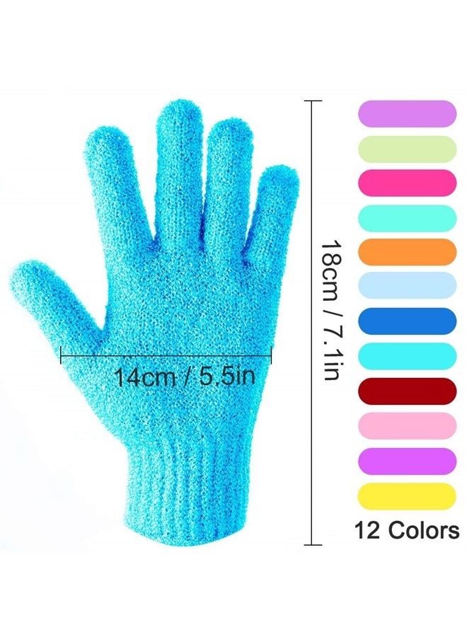 CVNDKN 24 pcs Exfoliating Shower Gloves,Double Sided Exfoliating Bath Gloves Deep Clean Dead Skin for Spa Massage Beauty Skin Shower Body Scrubber Bathing Accessories.-12 Multi-Colors - Image 2