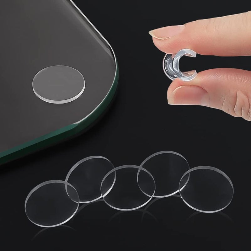 Maylanny Extremely Soft Glass Table Top Bumper, Anti Slide and Scratch for Glass Table, Transparent Non-Adhesive Rubber Pads for Glass Table Top Spacer. to Avoid The Movement of Glass (Round & Square, 20 PCS) - Image 1