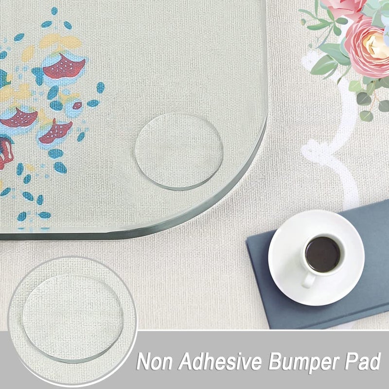 Maylanny Extremely Soft Glass Table Top Bumper, Anti Slide and Scratch for Glass Table, Transparent Non-Adhesive Rubber Pads for Glass Table Top Spacer. to Avoid The Movement of Glass (Round & Square, 20 PCS) - Image 4