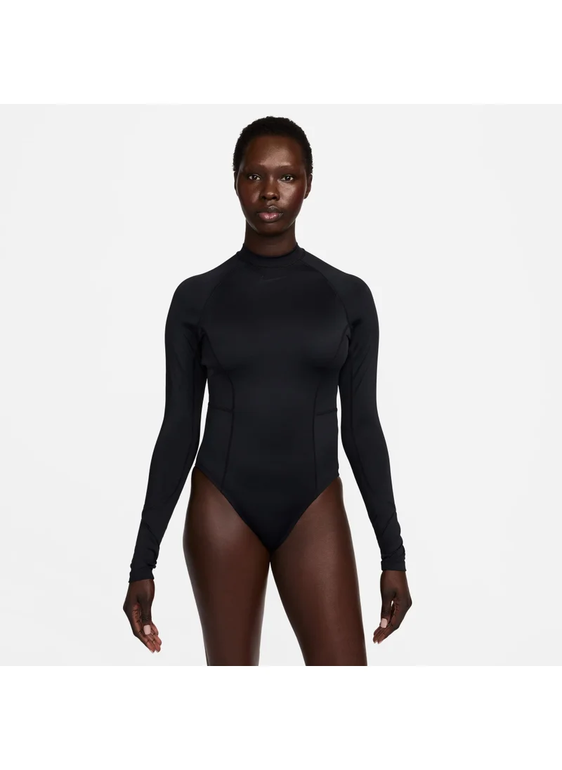 Nike Women's Swim Hydralock Fusion Long-Sleeve One-Piece Swimsuit