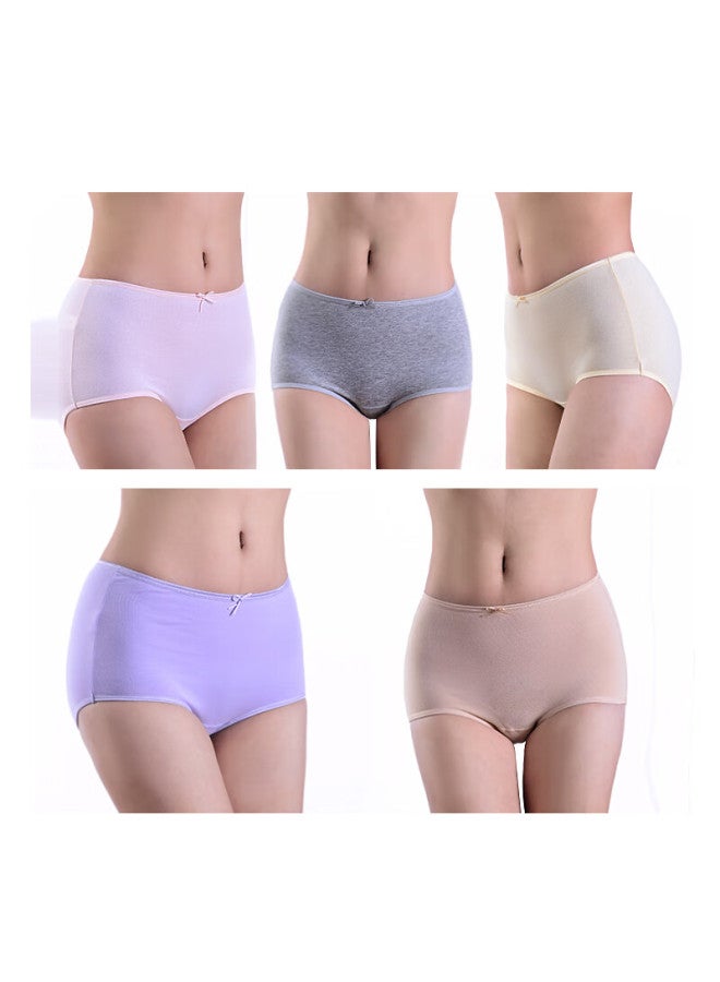Deanfun Women's Underwear Elegant Pure Color Comfortable High Elasticity Women's Triangle Shorts 4-pack Gift Box Size XL - Image 5