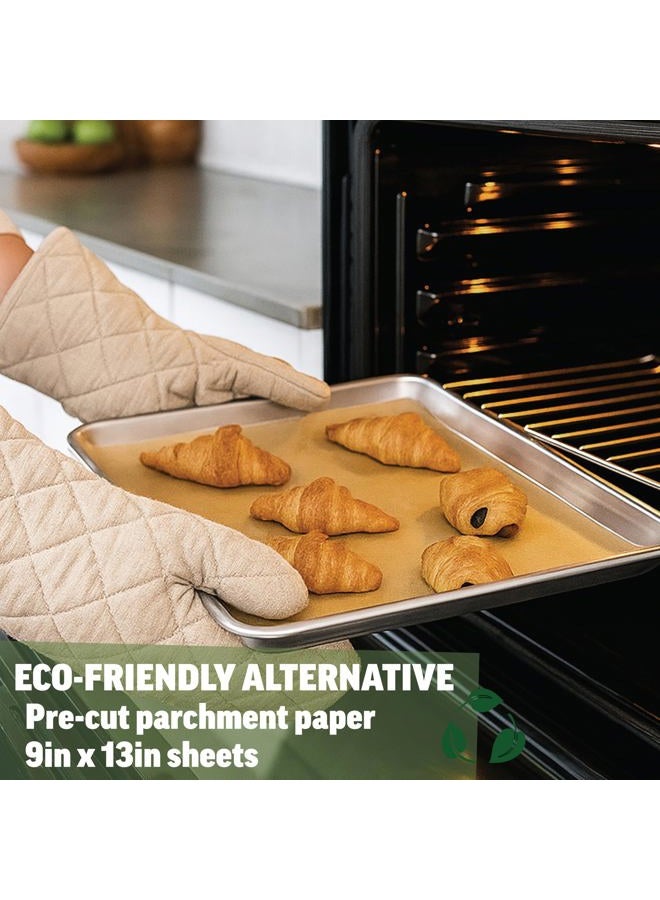 Zenlogy 9x13 (100 Pcs) Unbleached Parchment Paper Baking Sheets - Exact Fit For Quarter Sheet Pans - Perforated Box for Easy Storage - Non Toxic - Greaseproof - Image 2