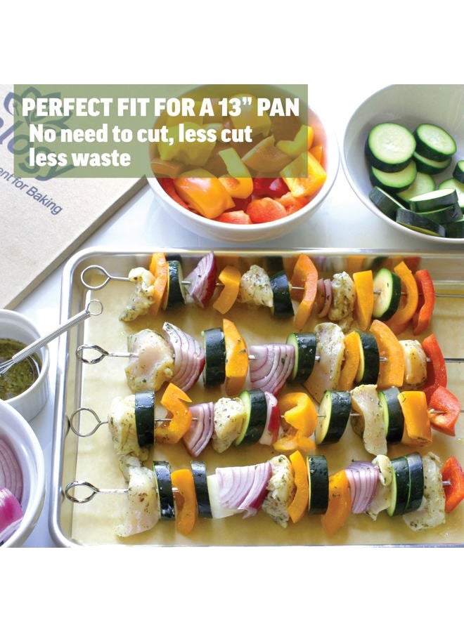 Zenlogy 9x13 (100 Pcs) Unbleached Parchment Paper Baking Sheets - Exact Fit For Quarter Sheet Pans - Perforated Box for Easy Storage - Non Toxic - Greaseproof - Image 5