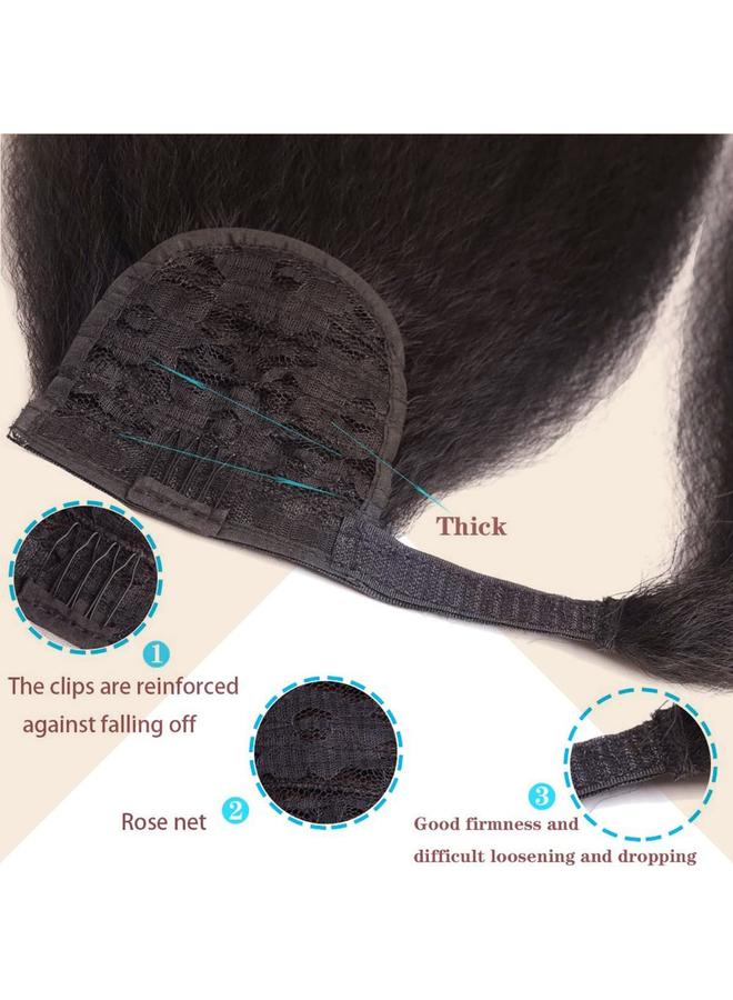 Bluejw Velcro Corn Whisker Horsetail Yaki Kinky Straight Chemical Fiber Wig Horsetail Fluffy Ponytails - Image 4