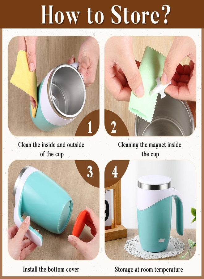 Patelai 5 Pack Self Stirring Coffee Mug Bulk Mixing Cup 13.5oz Stainless Steel Automatic Travel Stirring Mug Gift for Men Woman Employee Birthday Gift(Trendy Color) - Image 3