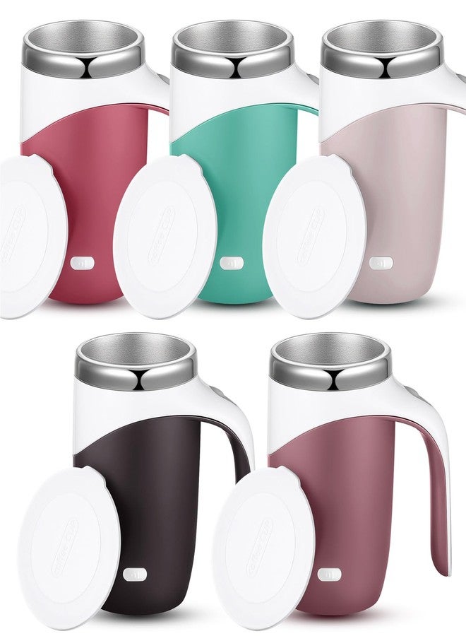 Patelai 5 Pack Self Stirring Coffee Mug Bulk Mixing Cup 13.5oz Stainless Steel Automatic Travel Stirring Mug Gift for Men Woman Employee Birthday Gift(Trendy Color) - Image 1