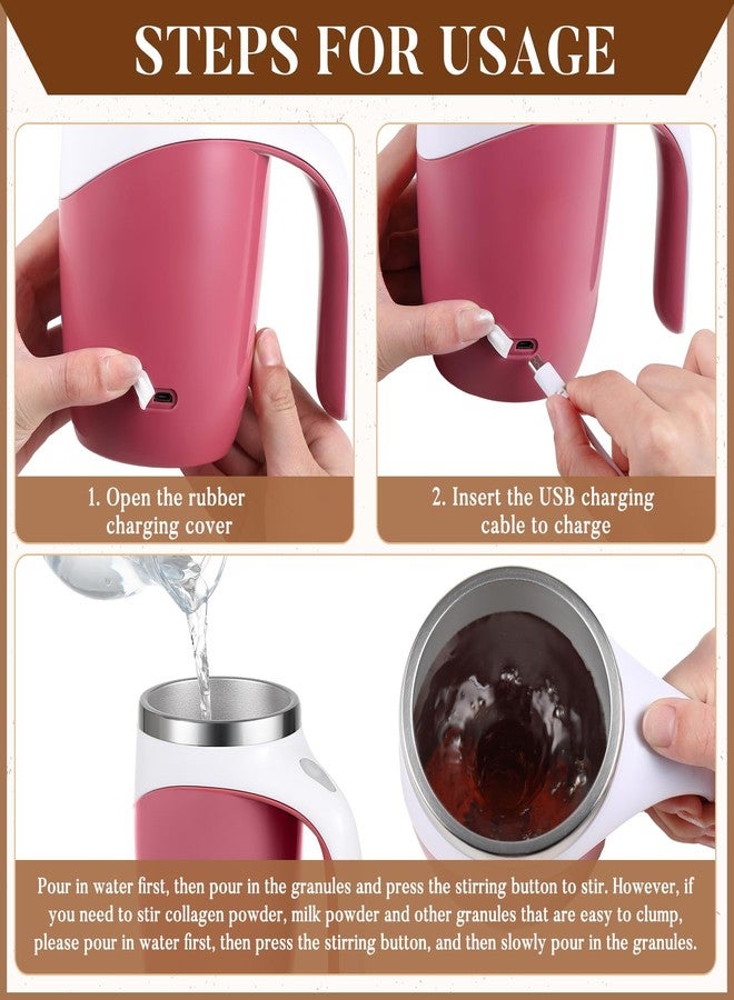 Patelai 5 Pack Self Stirring Coffee Mug Bulk Mixing Cup 13.5oz Stainless Steel Automatic Travel Stirring Mug Gift for Men Woman Employee Birthday Gift(Trendy Color) - Image 4