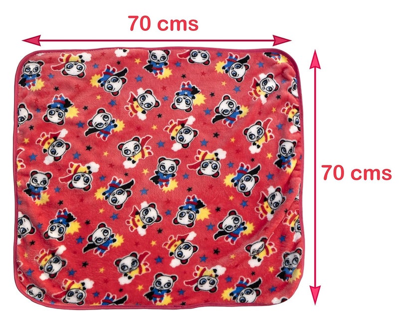 Uber World Uber World Baby Newborn (0-9 Months) AC Blanket with Hood Flannel Fleece Combo Pack of 3 - Image 4
