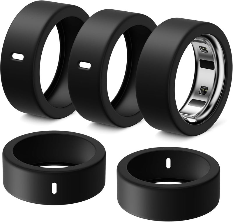 Hexasider 5 Pack Ring Cover Compatible with Oura Ring Gen 4/Oura Ring Gen 3 Horizon/Heritage, Silicone Anti-Scratch Case for Oura Ring Protector Accessories for Oura Size 5 - Image 1