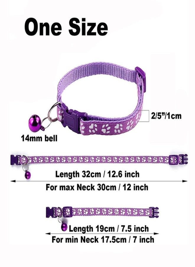 cyhaen Orange XXS Dog Collar with Bell, 2-Pack Nylon Reflective Red Cat Collar with Bell, Puppy Collar Girl with Bell for XXS Xs Pets Kitten Chihuahua,Neck 7-12 Inch - Image 5
