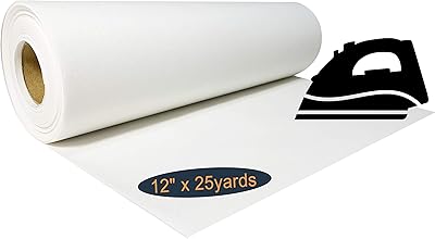 HimaPro Fusible Iron on Tearaway Embroidery Stabilizer Backing 12 inch x 25 Yard Roll - Image 1