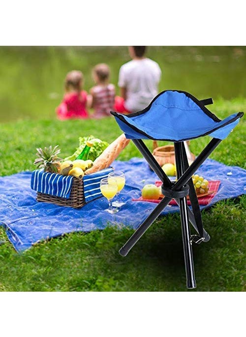Marrone Marrone Camping Folding Stool Portable 3 Legs Chair Tripod Seat for Outdoor Hiking Fishing Picnic Travel Beach BBQ Garden 