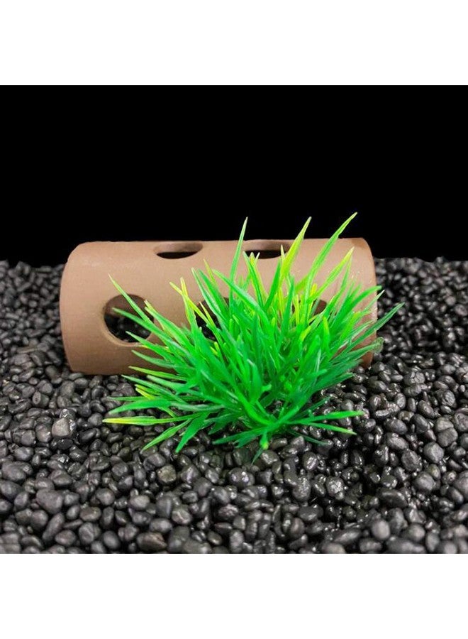 Smoothedo-Pets Aquarium Plants Fish Tank Decorations 20pcs Small Size/1inch Tall Plastic Artificial Plant Goldfish Waterscape Fish Hides Mini Grass Set (Green-C) - Image 3