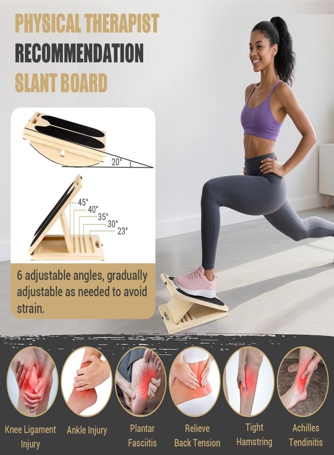 ODCPN 3-in-1 Slant Board & 180°/360° Balance Board, Portable 6 Angle Adjustable Calf Stretcher with Training Poster, Anti-Slip 300LBS Wobble Board for Physical Therapy, Standing Desk & Core Strength - Image 4
