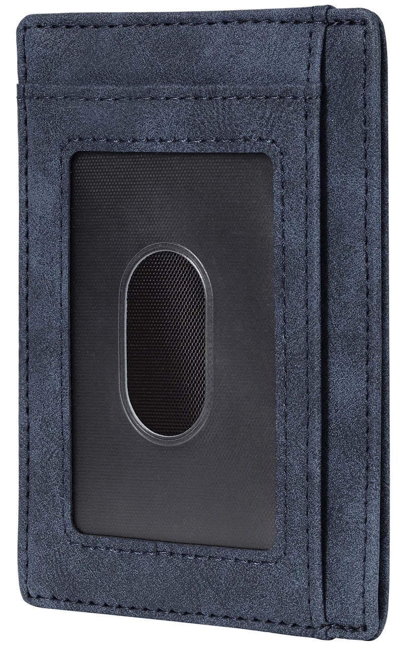 Travelambo Slim Wallet Front Pocket Minimalist Leather RFID Blocking Medium Size - Image 3