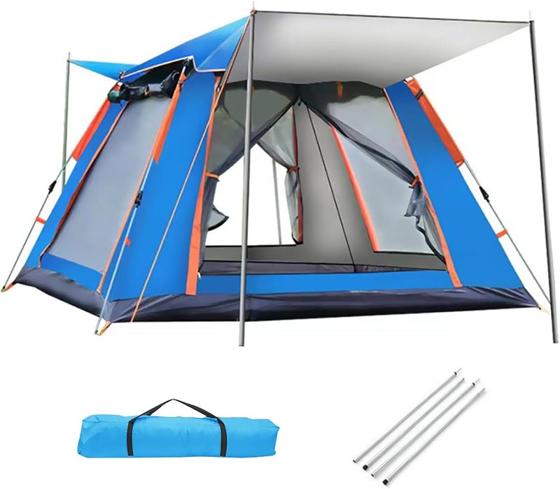 DAYONG Camping Tent, Automatic Pop Up Outdoor Tent, 3-4 Person Tent Instant with Hall Pole and Carry Bag, Portable Waterproof Tent Outdoor For Camping, Hiking, Mountaineering - Image 1