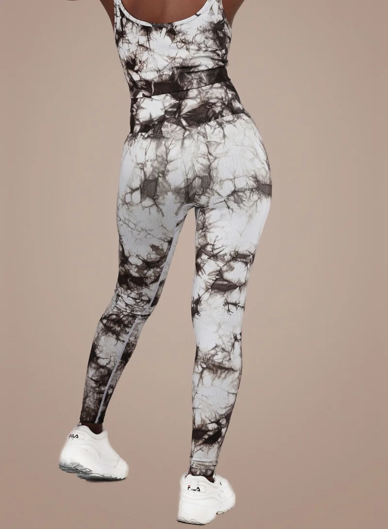 THUGFIT FunkyHues Performance-Stride Fitness Leggings -Grey