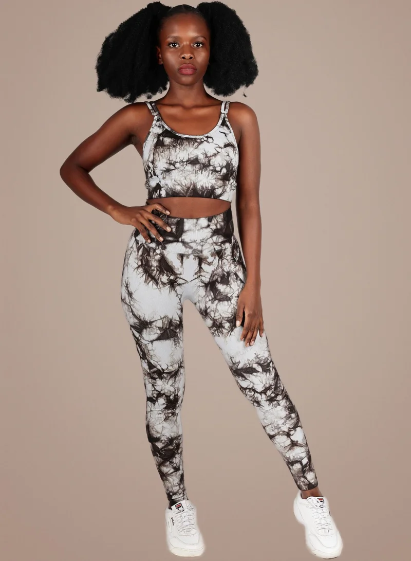 THUGFIT FunkyHues Performance-Stride Fitness Leggings -Grey
