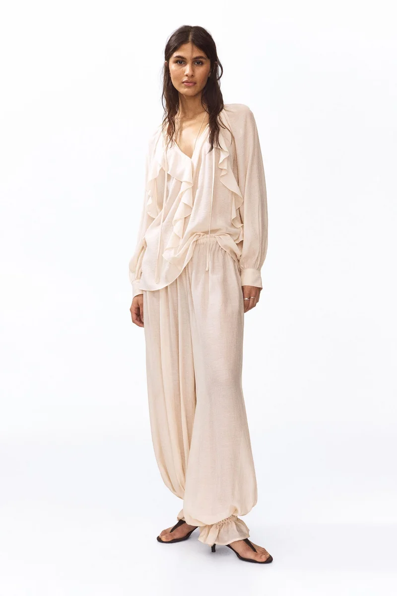 H&M Flounce-trimmed blouse