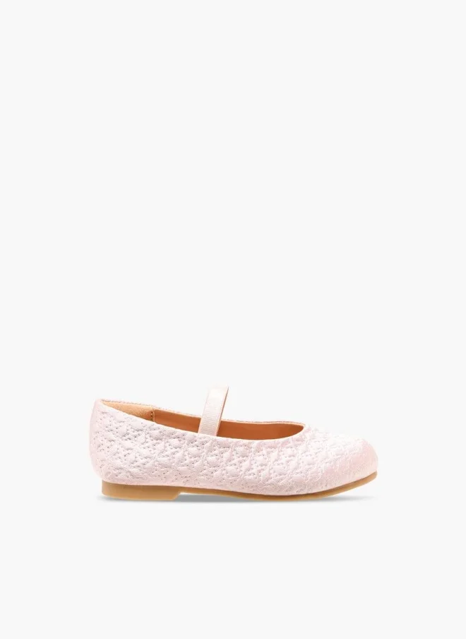 جونيورز Girls Quilted  Ballerina Shoes