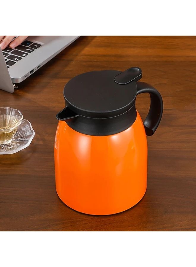 Double Wall Vacuum Insulated Stainless Steel Coffee Pot 1000ml Red With Tea Infuser - Image 4
